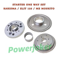 KARISMA 125 V1 / ELIT 125 / PASSION 125 / MZ 125 MOSKITO / COMEL ( 1 SET ) STARTER ONE WAY BEARING G