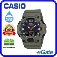 Casio HDC-700-3A2V Men Analog Digital WORLD TIME Sporty Design Army Green Resin Strap Original Watch