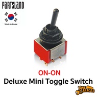 Partsland Deluxe Mini Toggle Switch/DPDT/ON-ON Black Shifter Guitar