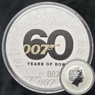 [Extremely Scarce & Collectible] 2022 $1 60 Years Of Bond 1oz Silver BU Coloured Bullion Coin