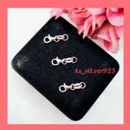 SPRING LOCK 925 SILVER/ JEWELRY HOOK ORIGINAL 925 SILVER NECKLACE BRACELET WHITE GOLD PLATED