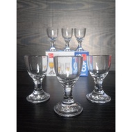 Small Leg Glass Clear Texture For Drinks Add Water To The Buddha Shelf Capacity 15 ml. (Pack Of 6) -