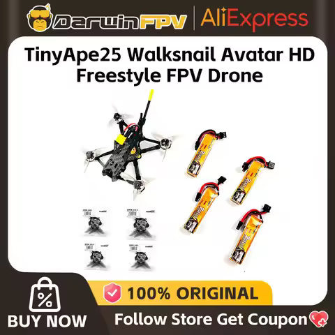 DarwinFPV TinyApe Freestyle 2.5'' FPV Drone ELRS 8000KV RunCam Nano4 25-600mW VTX