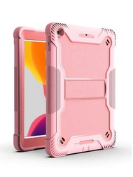 粉紅色香檳金通用機器人防護殼,適用於 Ipad,兼容部分設有觸控筆夾槽的 Ipad 9代 / Ipad 10代型號