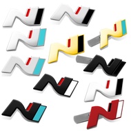 High quality N N LINE Emblem METAL Rear Trunk Car Grille Badge sticker For Hyundai I10 I20 I30 I40 I