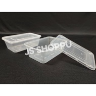 MW S750 - 750ml Rectangular Plastic Disposable Food Container (50pcs±)