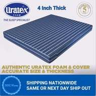 URATEX Foam Mattress With Cover 4 Inch Kapal Single Double Queen Size COD