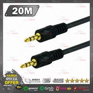 Male to Male AUX Audio Cable Length 2000CM / 20M / 20 Meters Gold Plated High Quality 