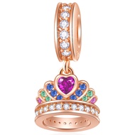 925 Sterling Silver Valentines Day Charms Heart Charms, I Love You to The Moon and Back Pendant, Cup