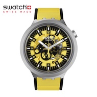 Swatch Big Bold Irony BOLDEN YELLOW SB07S109 Yellow Rubber Strap Watch