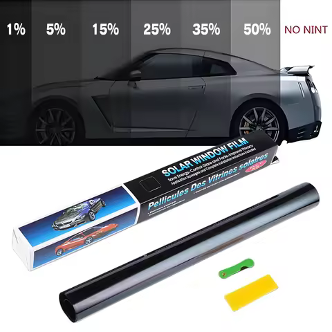 1 Roll Glass Sticker 50cmX3m Car UV Protector Foils 1/5/15/25/35/50 Percent Black Car Window Foils T