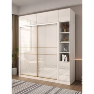 Sliding Door Wardrobe With Sideboard Cabinet Almari Baju Putih Almari