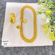 REPLIKA DOUBLE NORI SET 7 GRAM COIN 91. 24K GOLD REPLICA Jewellery Set