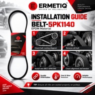 ERMETIQ BELT-5PK1140 EPDM Multi-Ribbed Drive Belt | 5PK V-Ribbed / Serpentine / Fan Belt • Strong Po