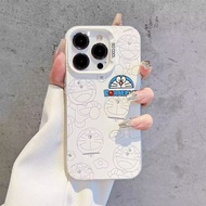 Casing Telefon Kartun Doraemon Corak Garisan Putih Anti-Fall For OPPO A5 A6 A3 Pro A3X A3S A12E A15 