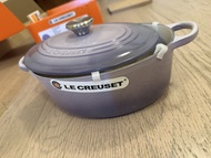 Le Creuset 藍色鈴鐺紫色橢圓形鑄鐵鍋