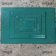 QINJUE Cutting Board, A1/A2/A3/A4/A5/A6 Grid Line Paper Cutting Pad, Durable PVC Self-healing Manual