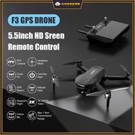 F3 Drone Brushless Motor 8K HD 5.5-inch Large Screen Remote Control GPS+Optical Flow Positioning One