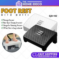 Chair Roller Foot Massage GJD-102 Black / White Portable Footrest Under Desk Home Office Stool Chair