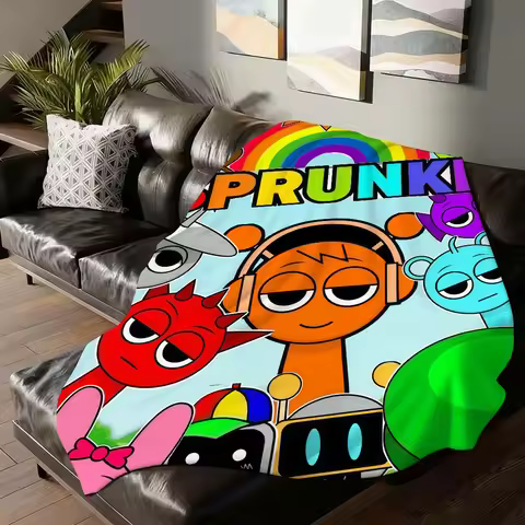 Music game S-SpRunki Blanket For Sofa Office Bed Plane Travel Sleep Read Relax Camping Soft And Warm