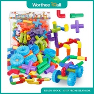 Kids Building Block Puzzle Toys Baby Water Pipe Toy pipeline Educational Toy DIY Assembling 3D Block