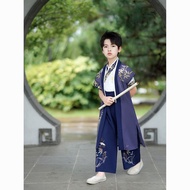 Hanfu Boys Ancient Costume Short Sleeve Chinese Children Tang Costume Ancient Style Chinese Costume
