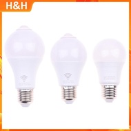 【H&H】 E27 PIR Motion Sensor Lamp LED Bulb with Motion Sensor Motion Detector Night Light