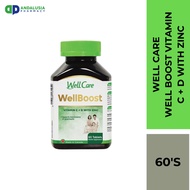 WELL CARE WELL BOOST VITAMIN C + D WITH ZINC 60'S