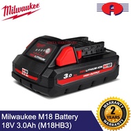 MILWAUKEE M18 HIGH OUTPUT BATTERY 18V 3.0AH M18HB3 REDLITHIUM-ION MILWAUKEE BATTERY