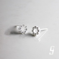 [Red Army Jewelry] Eight-Ring Diamond Earrings-7MM