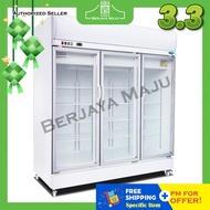 Snow 1414L 3 Door Upright Chiller LY1500BBC-H (White) (Heater Glass Door)