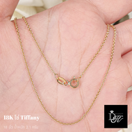 สร้อยคอทองคำแท้ อิตาลี (18K) ลายโซ่ทิฟฟานี่  ตอกโค้ด 750 แข็งแรง  มีใบรับประกัน  ฟรีกล่องของขวัญสุดห