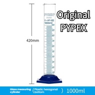 1L The glass graduated cylinder is clear and accurate Germany Blue plastic base 1000ML