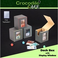 Detachable-cover Deck Box 100+ with Display Window Card Storage TCG Toploader