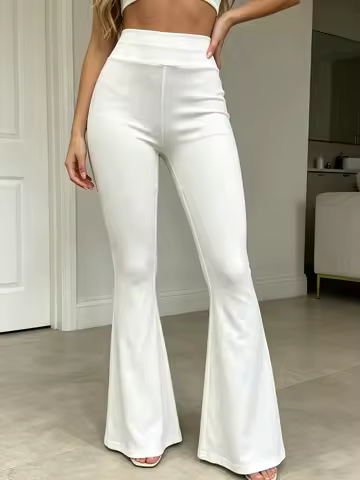 Women's American-style "hot chick" style high-waisted slim-fitting flared pants, suitable for casual