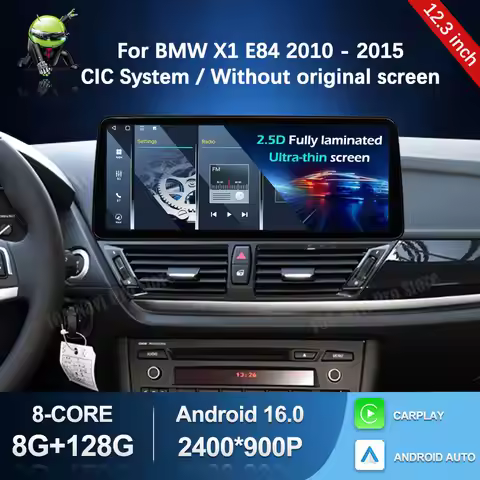 GPS Android 16 Car Radio Multimedia Player for BMW X1 E84 2010 - 2015 CIC System/Without Original Sc