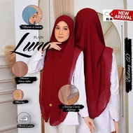 Tudung sarung luna Bidang 60 Kain heavy chiffon (TUDUNG BORONG MURAH)