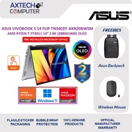 Asus Vivobook S 14 Flip OLED TN3402Y-AKN206WSM 14'' 2.8K Touch 2-in-1 Laptop (Ryzen 7 7730U, 16GB, 5