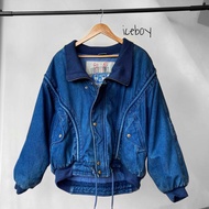 bomber jacket denim jeans vintage boxy oversize not carhartt levis lee