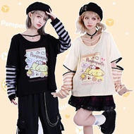 原創三麗鷗SANRIO授權布丁狗櫻桃吊飾頸圈造型條紋接袖T恤JJ5061