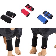 1Pair Dog Elbow Protector Sleeve Elbow Pad Dog Leg Hock Joint Protection Wounds with Bandage Wrap He