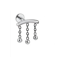 [Attic Piercing] Dangling 3ball titanium for lobe,helix and etc