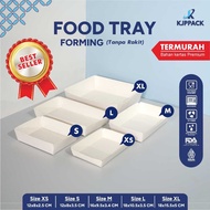 PAPER TRAY DINE IN FOODGRADE LAMINATEDIVORY 282 GSM SIZE 12x8x2.5cm, 11x9x4cm, 16x9.5x3,4cm, 18x10.5