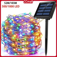 103M/52M/42M/32M/22M/12M/7M Solar Lights LED Fairy String Lights Waterproof 8 Lighting Modes String 