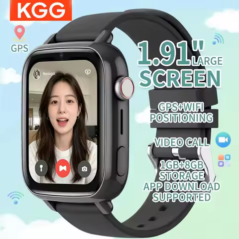 Children's 4G Smart Watch Kids 1.91" Display GPS WiFi Tracking Location Video 2-Way Call SOS App Dow