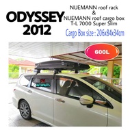 HONDA ODYSSEY roof rack complete with Super Slim roof cargo box T-L7000