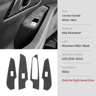 New car interior cover TPIC For BMW G20 320I 325I 330I Alcantara Interior Trim Steering Wheel Frame 