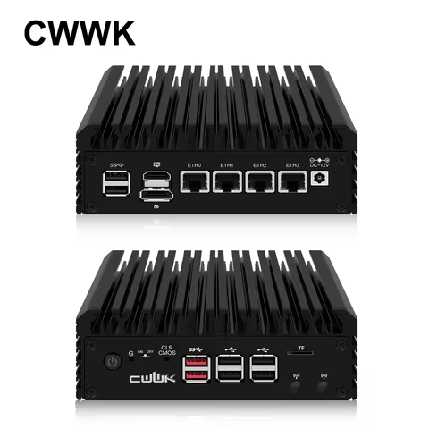 CWWK F6 Mini PC N150 Firewall Appliance 4 Port i226-V 2.5GbE LAN OPNsense Mini Computer Fanless Micr