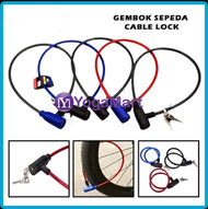 YM Gembok Sepeda Kawat Seling Baja 6mmx65cm Gembok Motor Gembok Helm