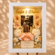 20x30x5 cm GiveMeGift Art Frame | Custom 3D Frame Gift with LED Lights | Florist Frame 3D Artificial